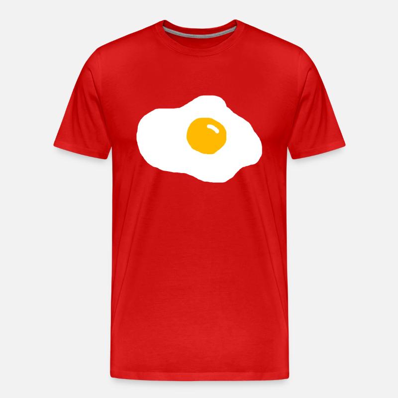 Spiegelei - Männer Premium Bio T-Shirt - Rot
