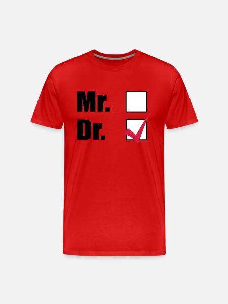 Doktortitel - Männer Premium Bio T-Shirt - Rot