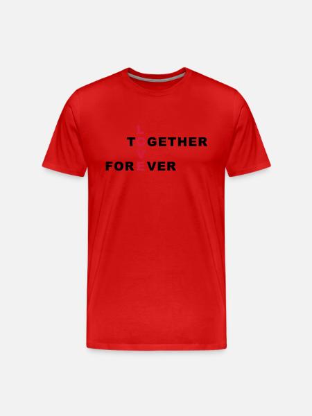 Love together forever - Men's Premium Organic T-Shirt - red