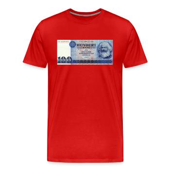 100 Marks of the GDR - Men's Premium Organic T-Shirt - red - Front - Damien (186cm)