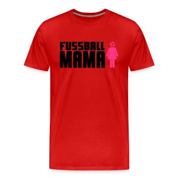 Fußball-Mama - Männer Premium Bio T-Shirt - Rot - Vorne - Damien (186cm)