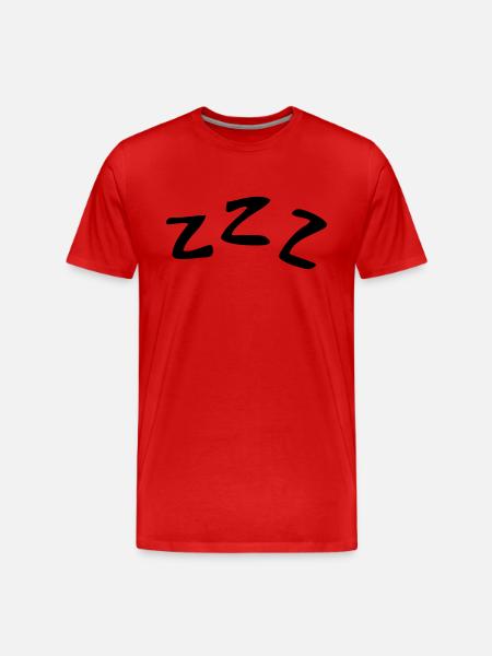 Sleeping ZZZ - Men's Premium Organic T-Shirt - red