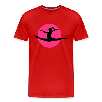 Kunst & Bodenturnen - Männer Premium Bio T-Shirt - Rot - Vorne - Damien (186cm)
