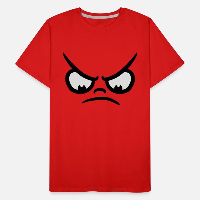 Angry Comic Face T-shirt bio Premium Homme