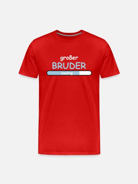 Großer Bruder - Männer Premium Bio T-Shirt - Rot