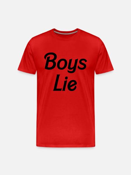 Boys lie - Men's Premium Organic T-Shirt - red