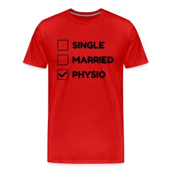 Krankengymnast / Krankengymnastin / Physio / - Männer Premium Bio T-Shirt - Rot - Vorne - Damien (186cm)