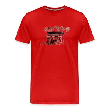 shop copie - T-shirt bio Premium Homme - rouge - Devant - Damien (186cm)