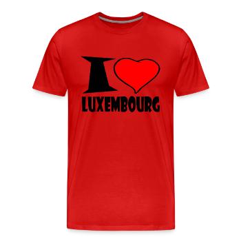 Luxembourg - Men's Premium Organic T-Shirt - red - Front - Damien (186cm)