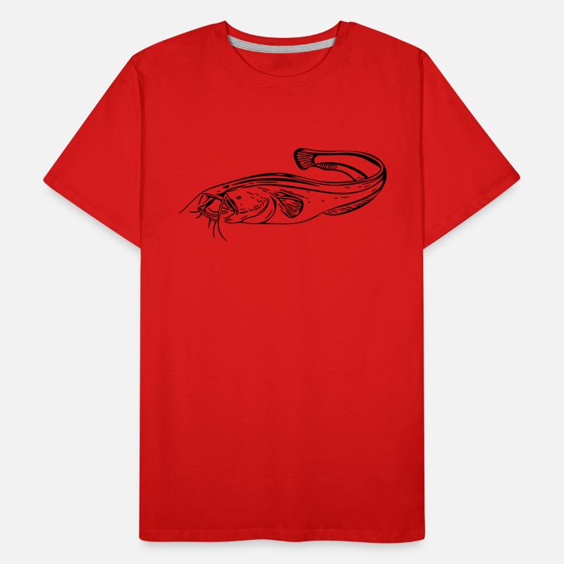 Poisson-chat - pêcheur T-shirt bio Premium Homme