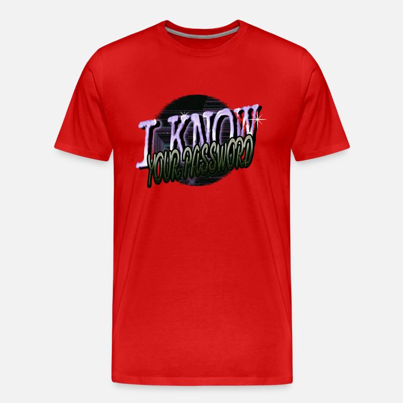 birthday hacker anonymous hacker hacking - Men's Premium Organic T-Shirt - red