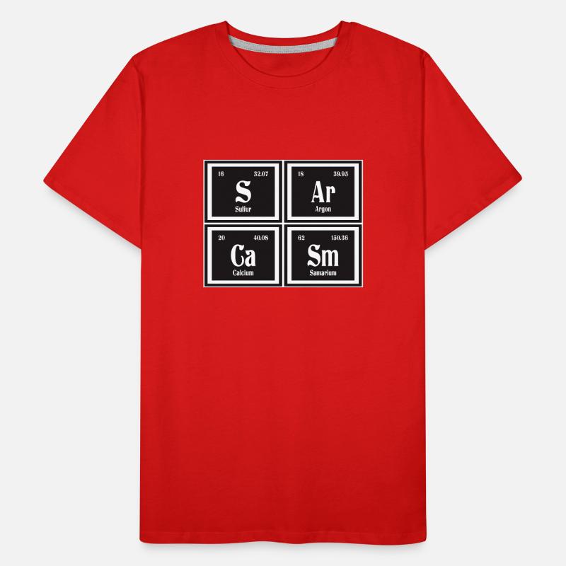 Sarcasm | Periodic Table of Elements Men's Premium Organic T-Shirt