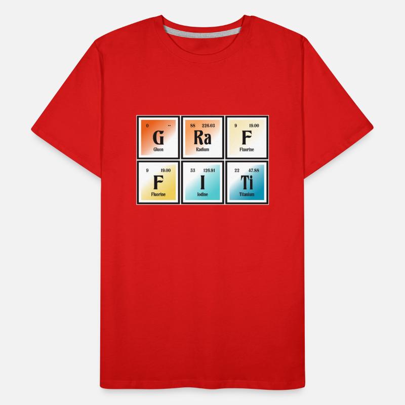 Graffiti-| Periodensystem der Elemente Männer Premium Bio T-Shirt