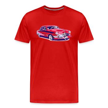 Auto - Männer Premium Bio T-Shirt - Rot - Vorne - Damien (186cm)