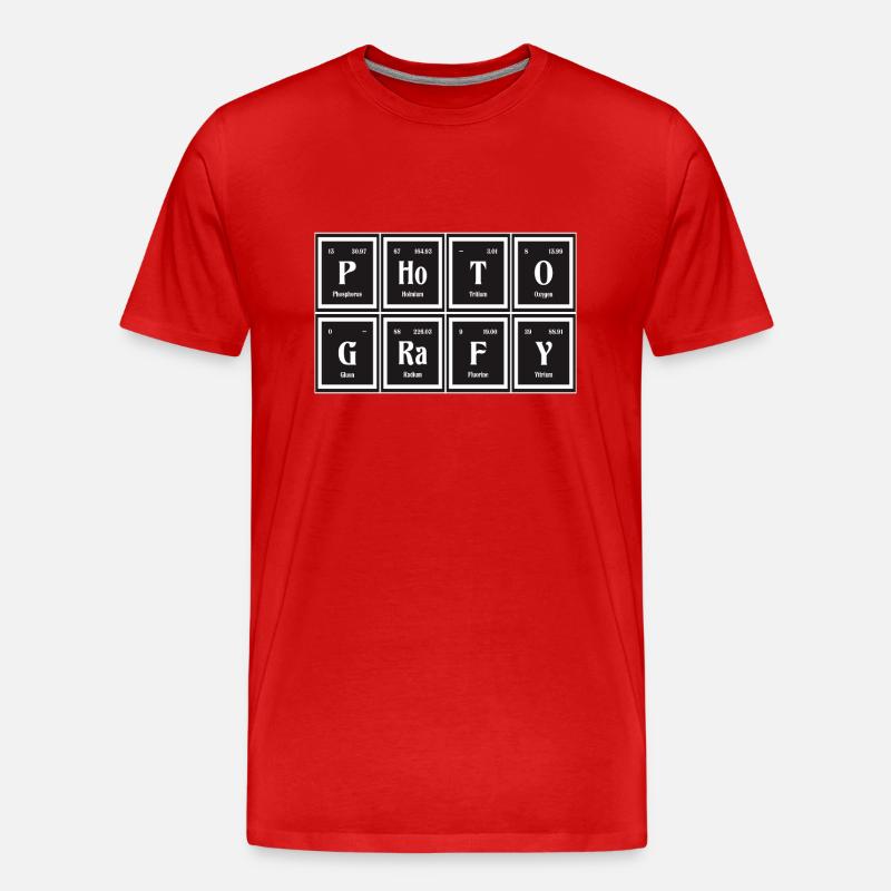 Fotografie | Periodensystem der Elemente - Männer Premium Bio T-Shirt - Rot