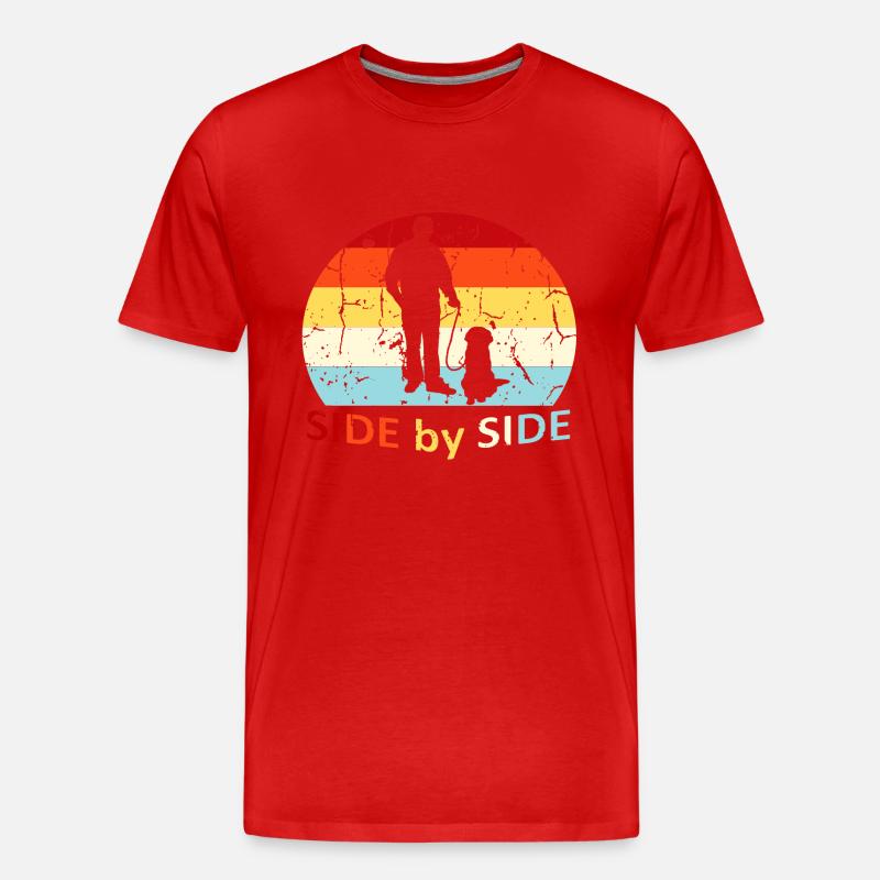 Side by Side - Männer Premium Bio T-Shirt - Rot