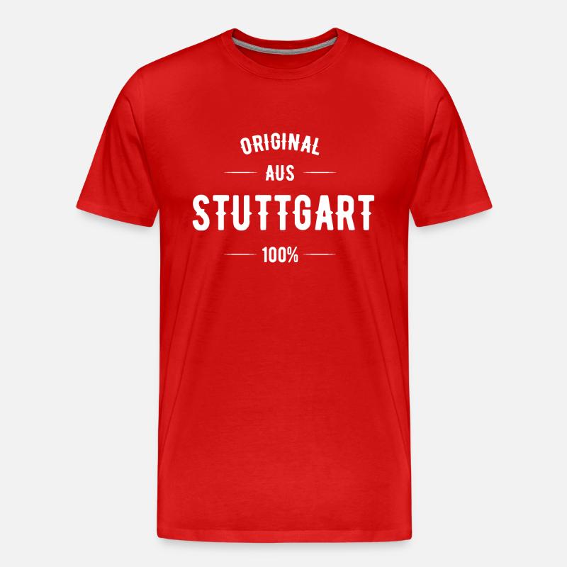 Stuttgart - Männer Premium Bio T-Shirt - Rot