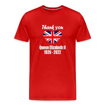 Thank you Queen Elizabeth II - Männer Premium Bio T-Shirt - Rot - Vorne - Damien (186cm)
