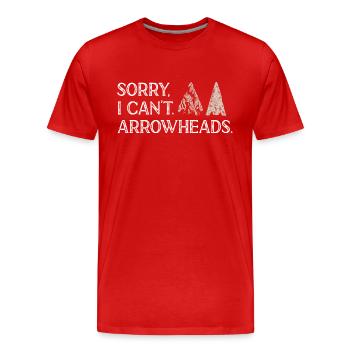 Arrowhead Hunting Arrowhead Collector - Men's Premium Organic T-Shirt - red - Front - Damien (186cm)