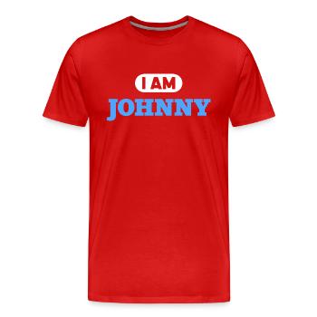 Johnny Name Saying für stolze Johnnys - Männer Premium Bio T-Shirt - Rot - Vorne - Damien (186cm)