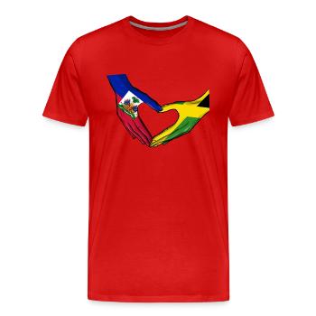 Haiti Haitianer Jamaika Kombination I Geschenk - Männer Premium Bio T-Shirt - Rot - Vorne - Damien (186cm)
