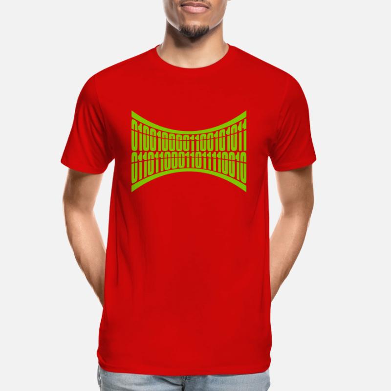 Binär Code Programm Sprache Männer Premium Bio T-Shirt