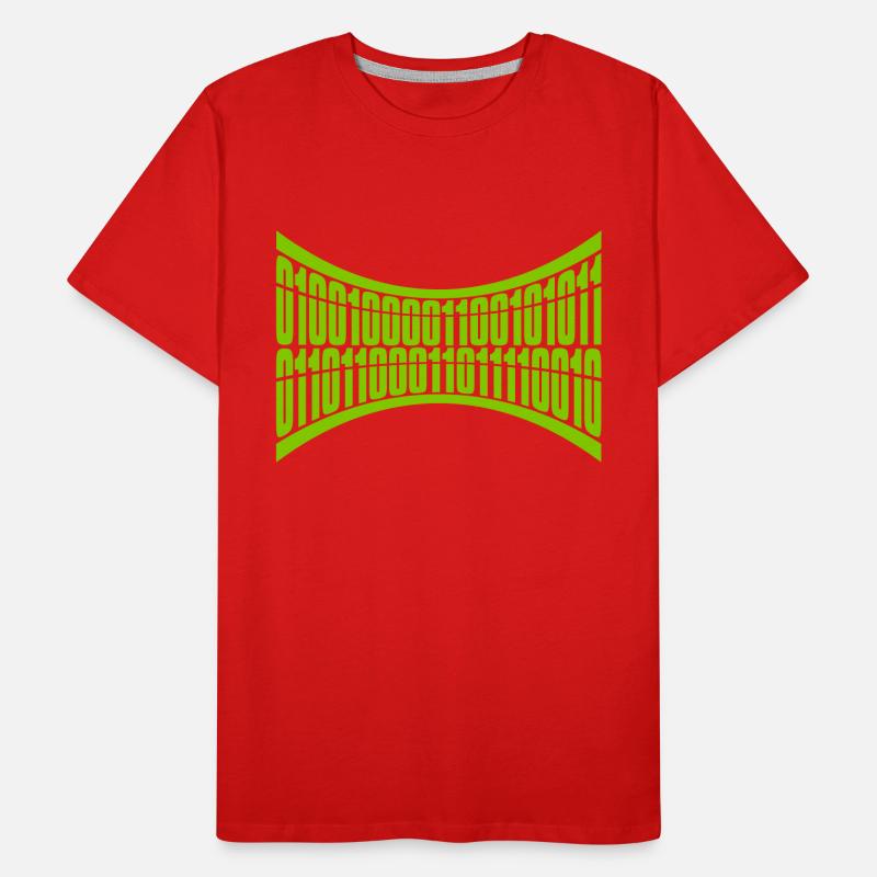 Binär Code Programm Sprache Männer Premium Bio T-Shirt