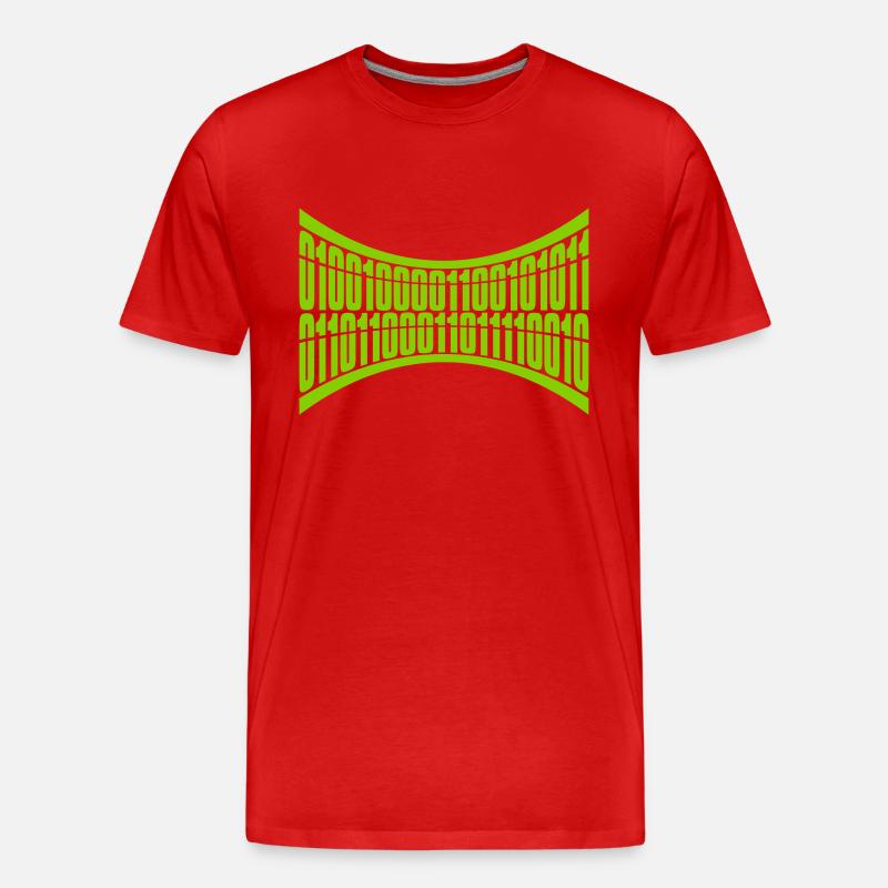 Binary Code Program Language - Men's Premium Organic T-Shirt - red