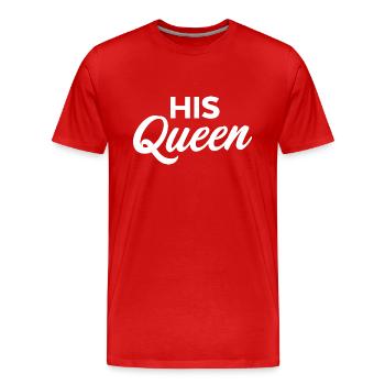 Sa reine - T-shirt bio Premium Homme - rouge - Devant - Damien (186cm)