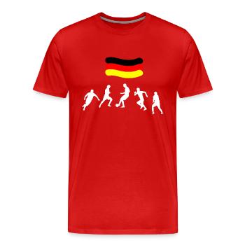 Fußball Soccer - Männer Premium Bio T-Shirt - Rot - Vorne - Damien (186cm)