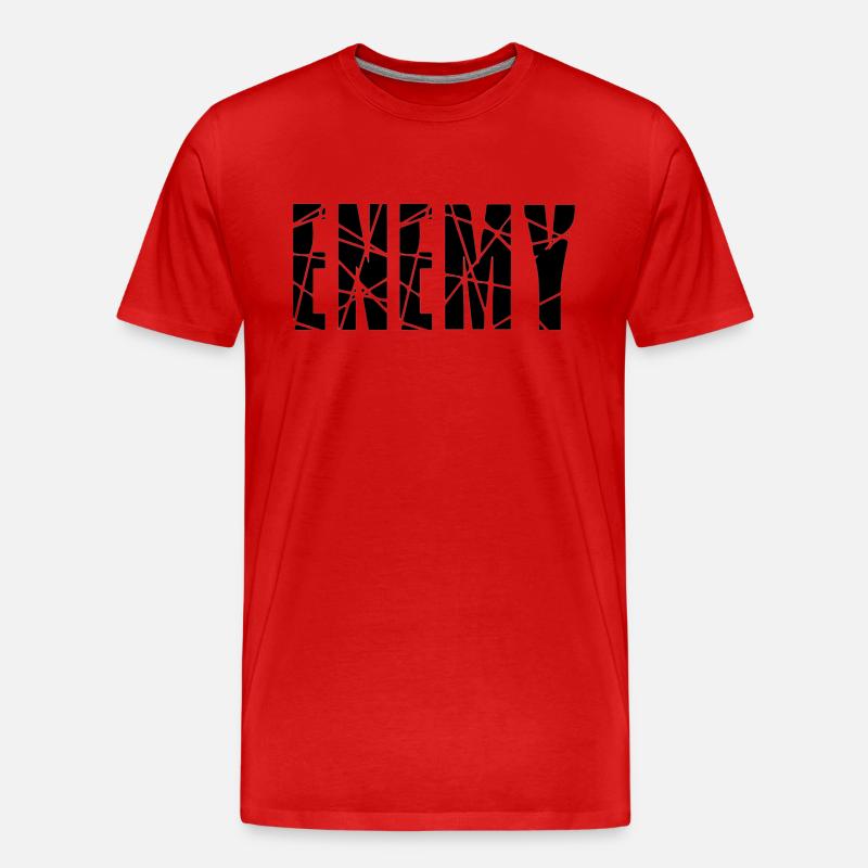 Enemy - Männer Premium Bio T-Shirt - Rot