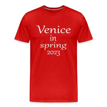 Venice in spring 2023 - Men's Premium Organic T-Shirt - red - Front - Damien (186cm)