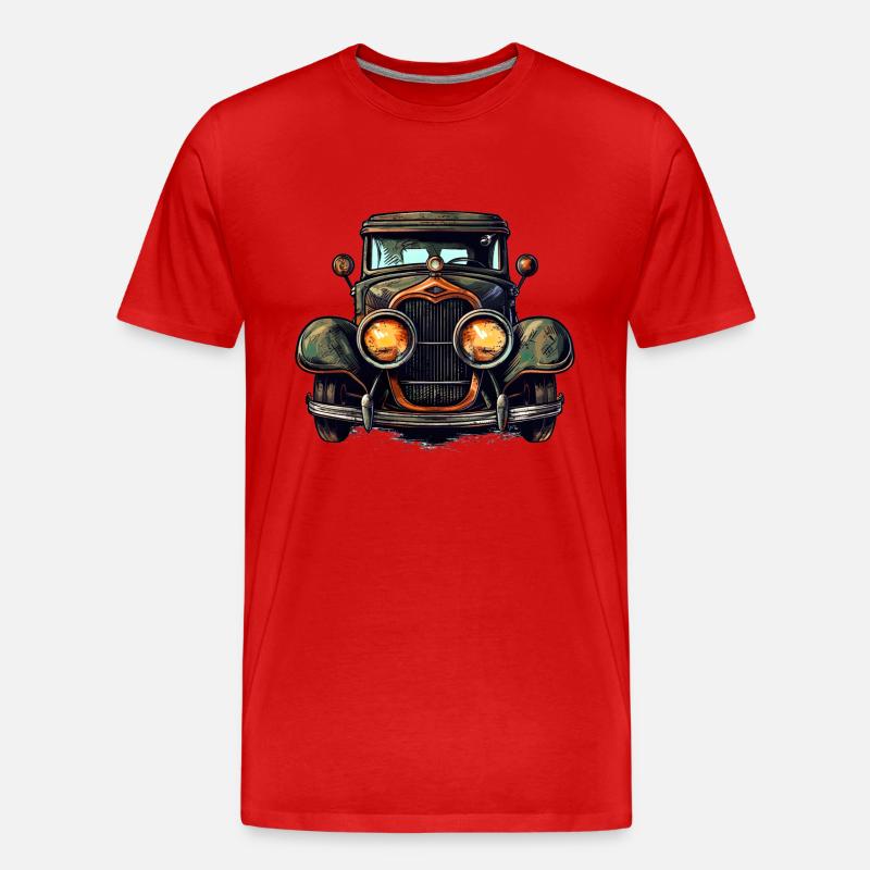 Oldtimer sind eine Augenweide - Männer Premium Bio T-Shirt - Rot