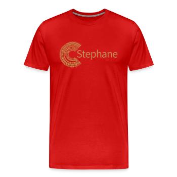 Pour Stéphane - T-shirt bio Premium Homme - rouge - Devant - Damien (186cm)