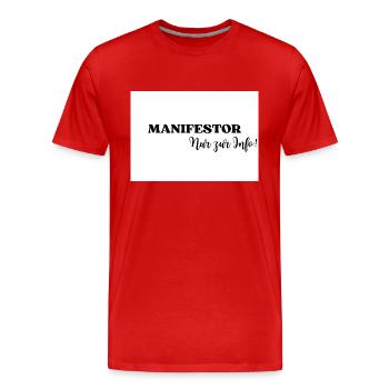 Human Design Energietyp Strategie Manifestor - Männer Premium Bio T-Shirt - Rot - Vorne - Damien (186cm)