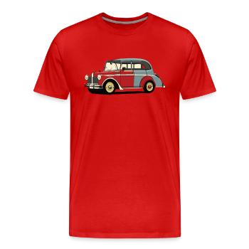 Vieille voiture - T-shirt bio Premium Homme - rouge - Devant - Damien (186cm)