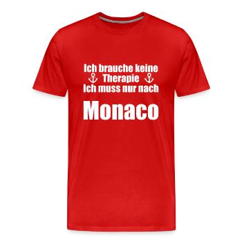 Monaco - Männer Premium Bio T-Shirt - Rot - Vorne - Damien (186cm)