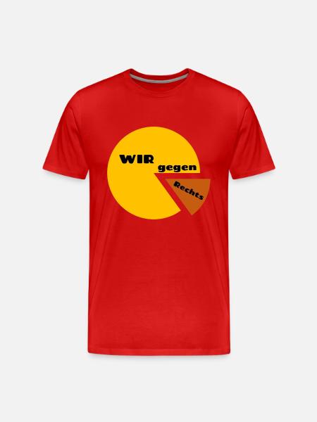 WE against the Right - Statement against Intolerance - Men's Premium Organic T-Shirt - red