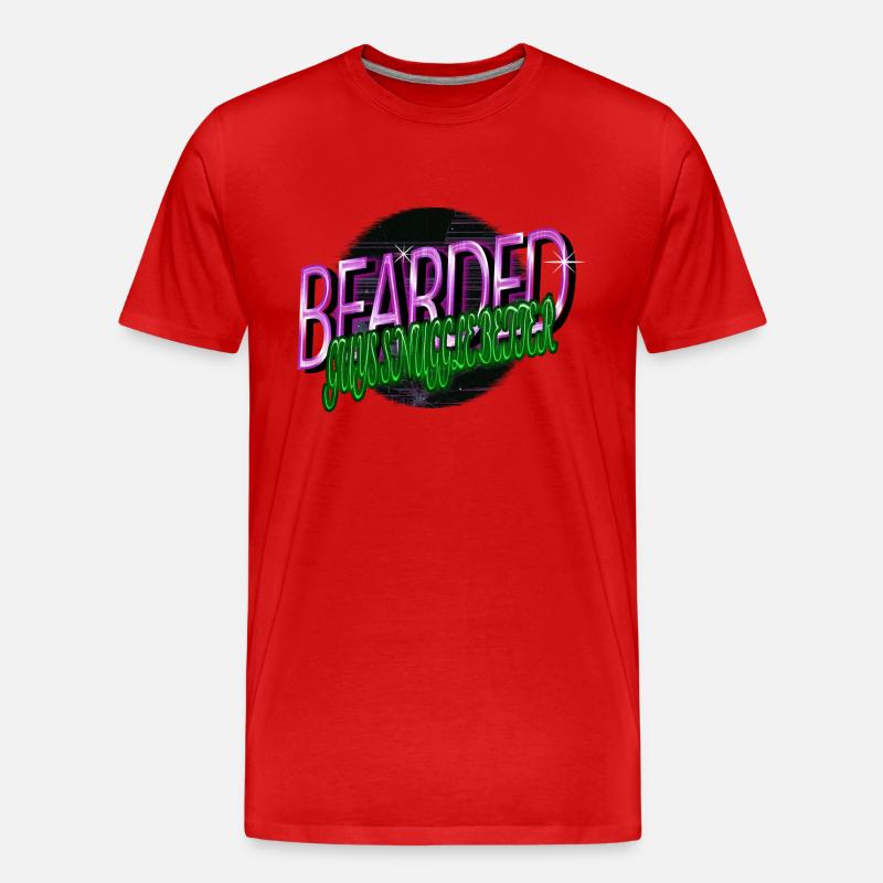 whitebeard daddy bear wizard whitebeard - Männer Premium Bio T-Shirt - Rot