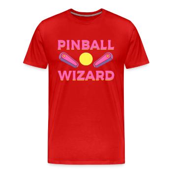 Pinball Wizard Arcade -Techniker - Männer Premium Bio T-Shirt - Rot - Vorne - Damien (186cm)