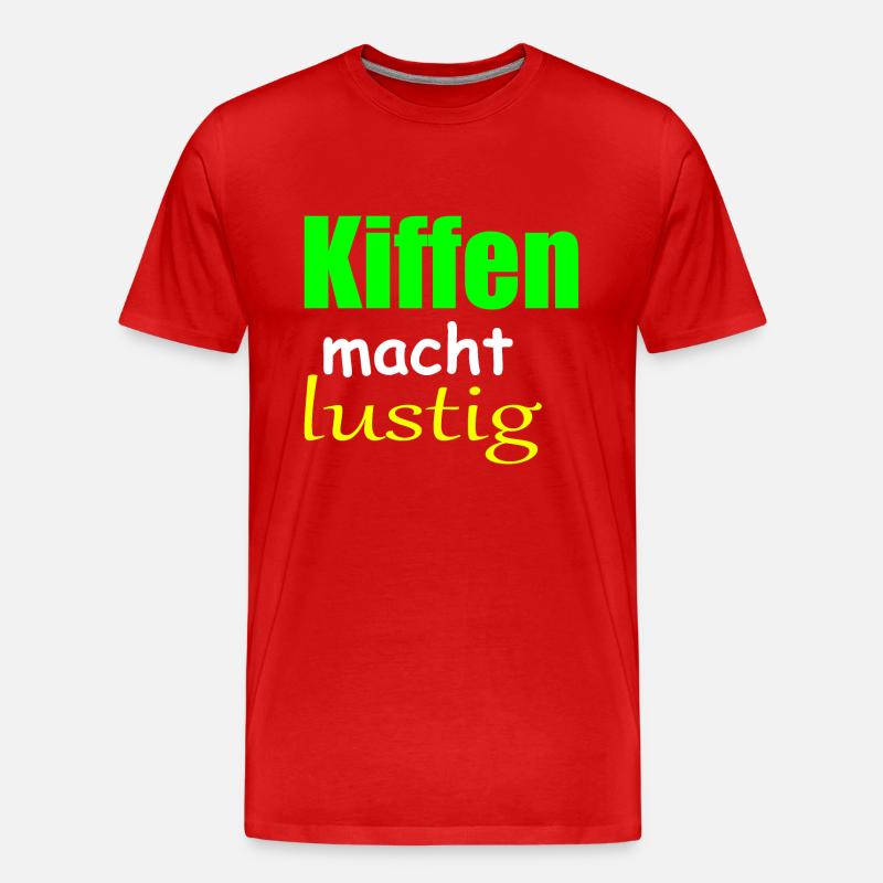 Fumer de l’herbe, c’est amusant - T-shirt bio Premium Homme - rouge