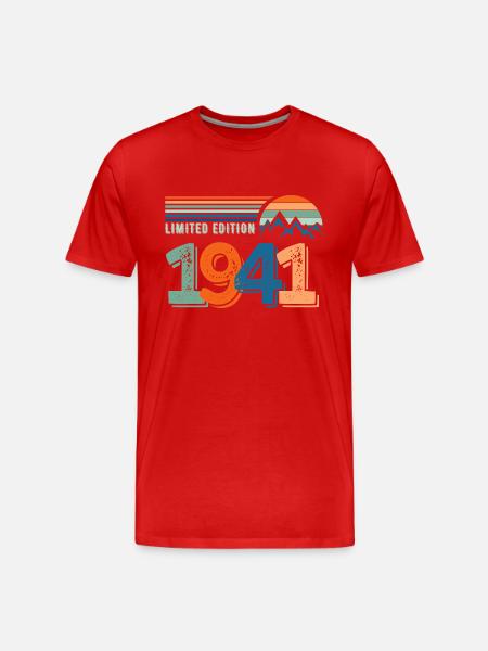 Limitierte Auflage 1941 - Männer Premium Bio T-Shirt - Rot