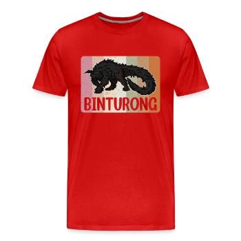 Binturong Zoologie Bärenkatze Natur Biologie - Männer Premium Bio T-Shirt - Rot - Vorne - Damien (186cm)