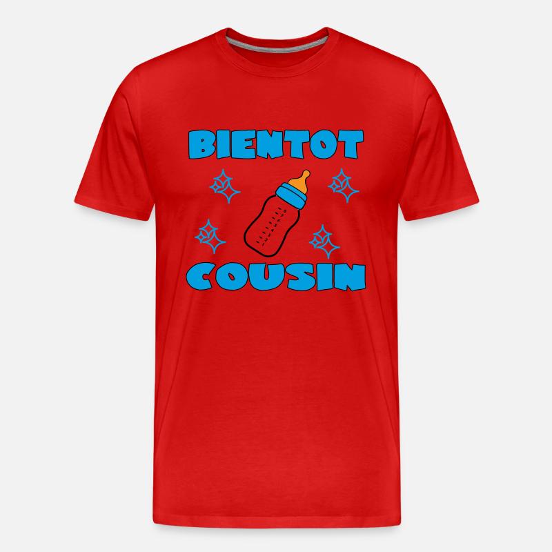 BALDIGER COUSIN - Männer Premium Bio T-Shirt - Rot