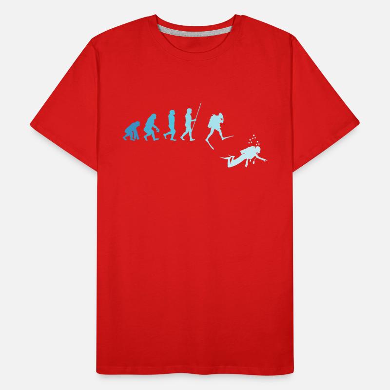 Diving Diver Evolution Retro Scuba Men's Premium Organic T-Shirt