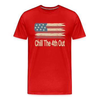 Chill The 4th Out - T-shirt bio Premium Homme - rouge - Devant - Damien (186cm)