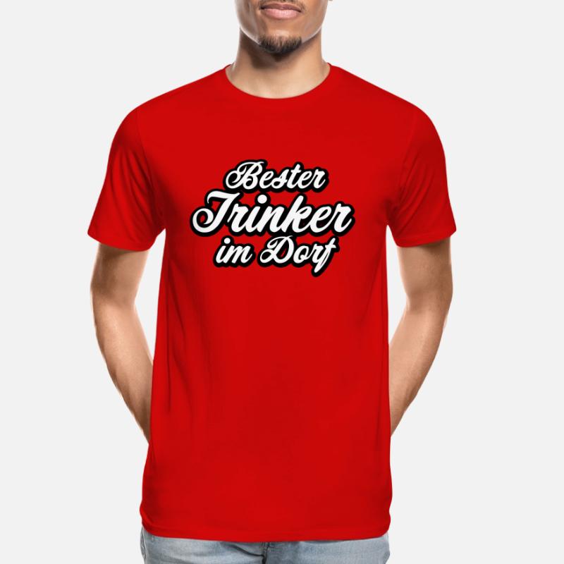 Bester Trinker im Dorf Spruch Geschenk Männer Premium Bio T-Shirt