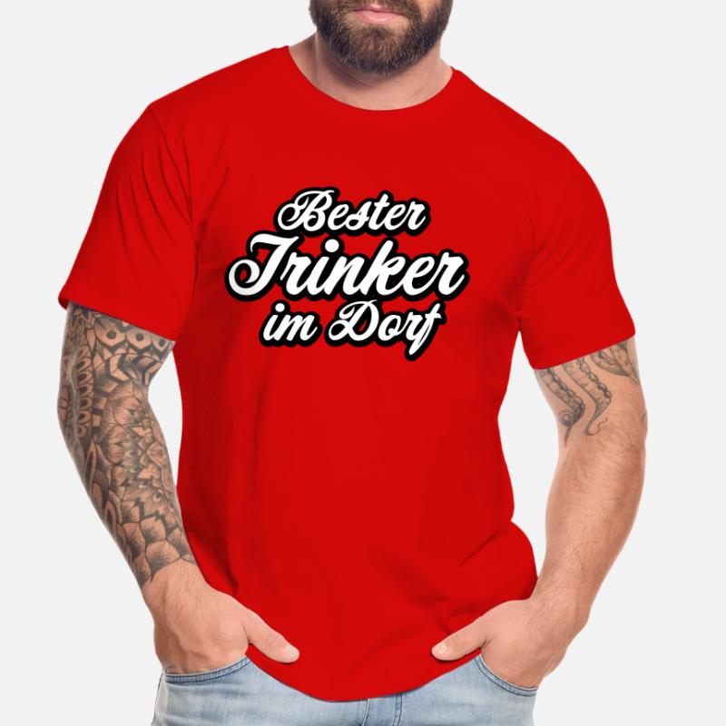 Bester Trinker im Dorf Spruch Geschenk Männer Premium Bio T-Shirt