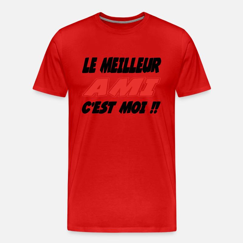Der beste FREUND bin ich!! - Männer Premium Bio T-Shirt - Rot