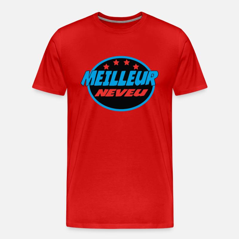 BESTER NEFFE - Männer Premium Bio T-Shirt - Rot